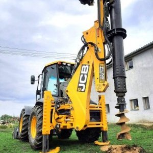 foto jak nowy JCB 4CX Piling  koparko ladovarka +wiertnica 14m