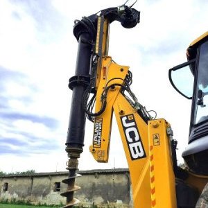 foto jak nowy JCB 4CX Piling  koparko ladovarka +wiertnica 14m