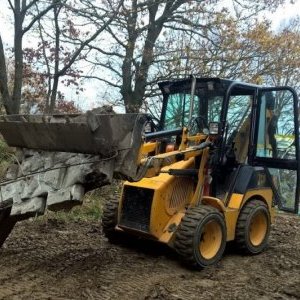 foto JCB 1CX doky 4lyzki widly 3t mini koparko-ladowarka